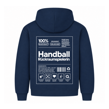 Handball Rückraumspielerin Hoodie in Navy