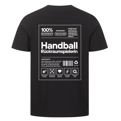 Handball Rückraumspielerin T-Shirt in Schwarz