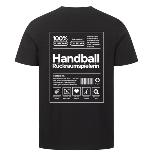 Handball Rückraumspielerin T-Shirt in Schwarz
