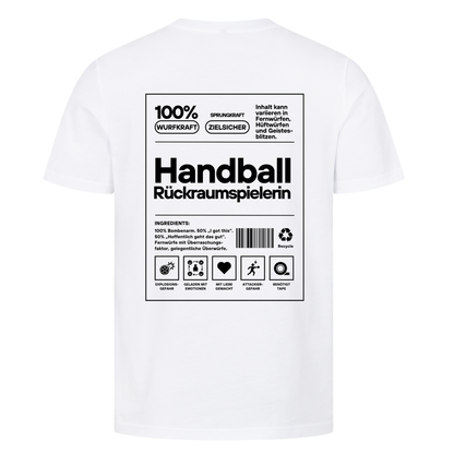 Handball Rückraumspielerin T-Shirt in Weiß