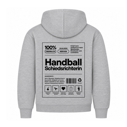 Handball Schiedsrichterin Hoodie in Grau