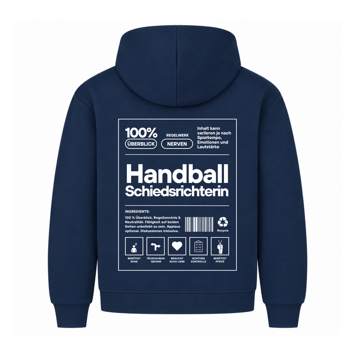 Handball Schiedsrichterin Hoodie in Navy