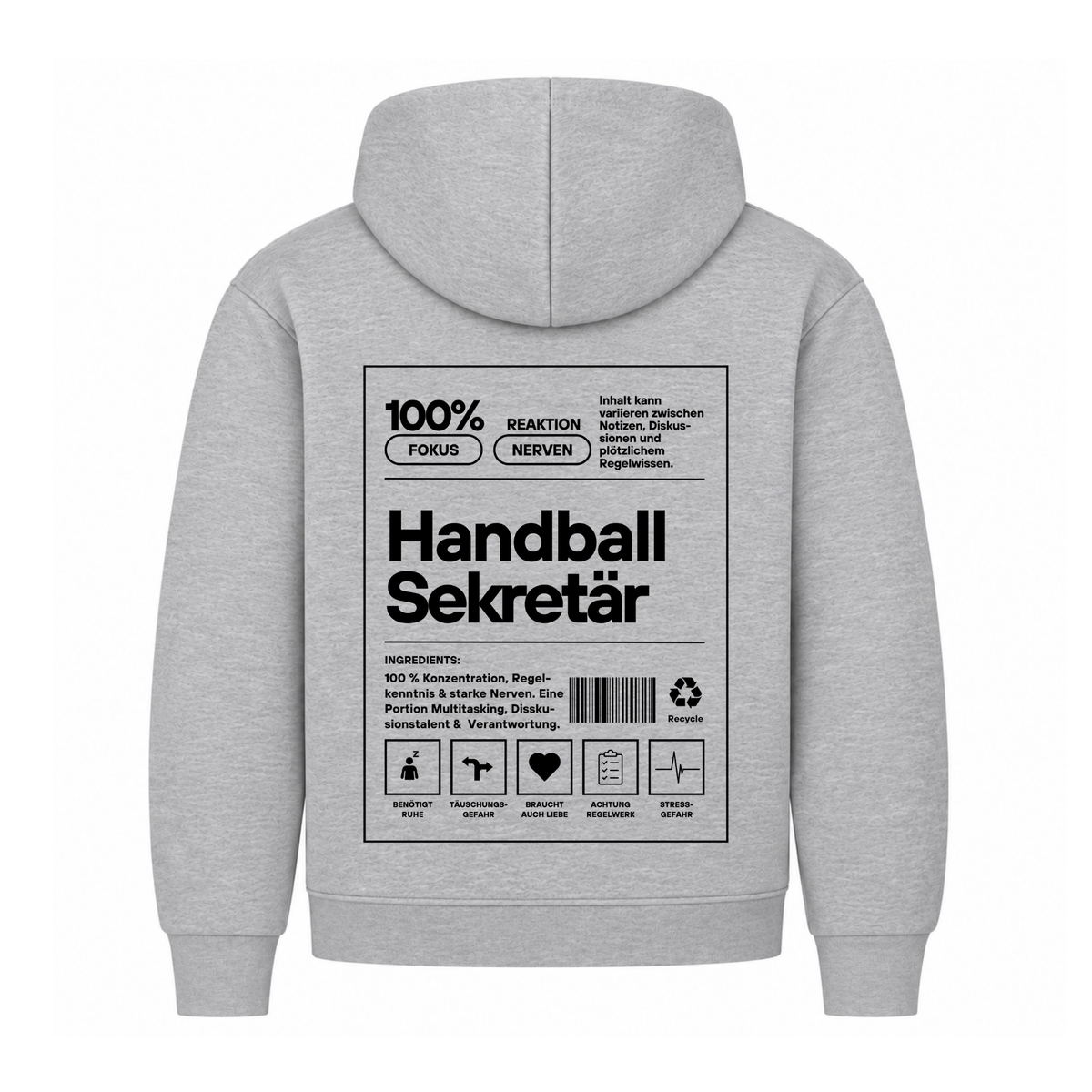 Handball Sekretär Hoodie in Grau
