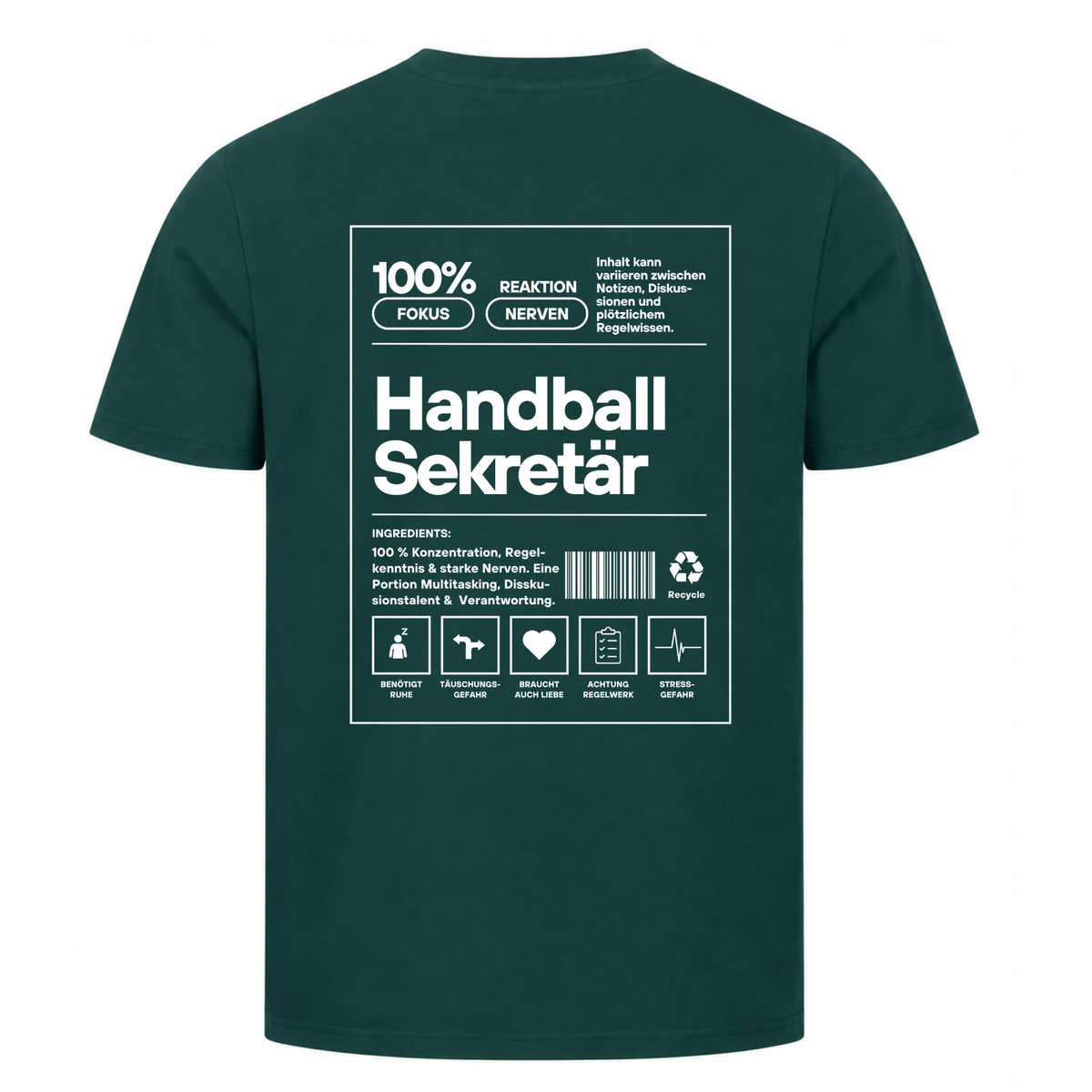 Handball Sekretär T-Shirt in Dunkelgrün