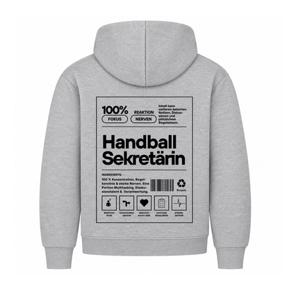 Handball Sekretärin Hoodie in Grau