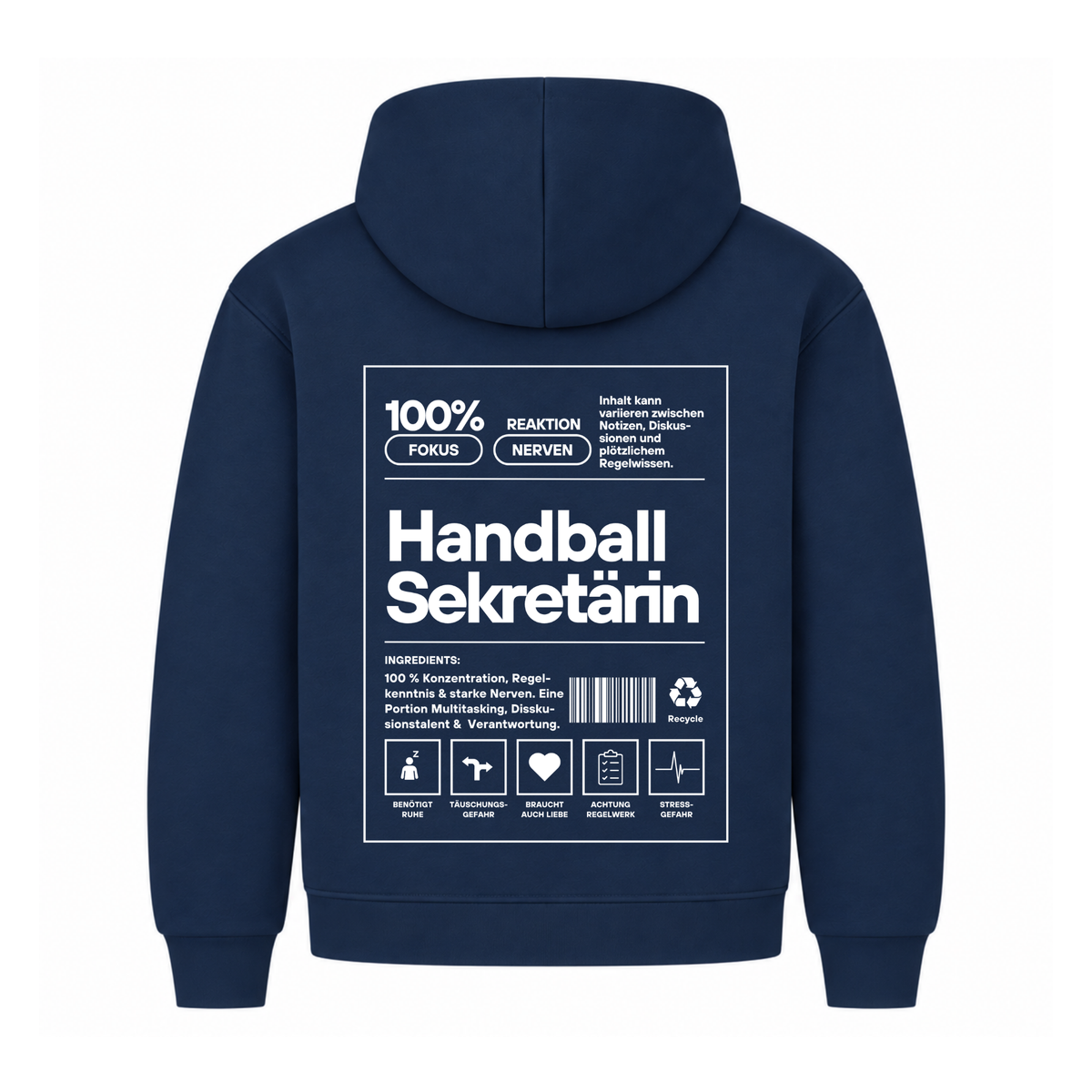 Handball Sekretärin Hoodie in Navy