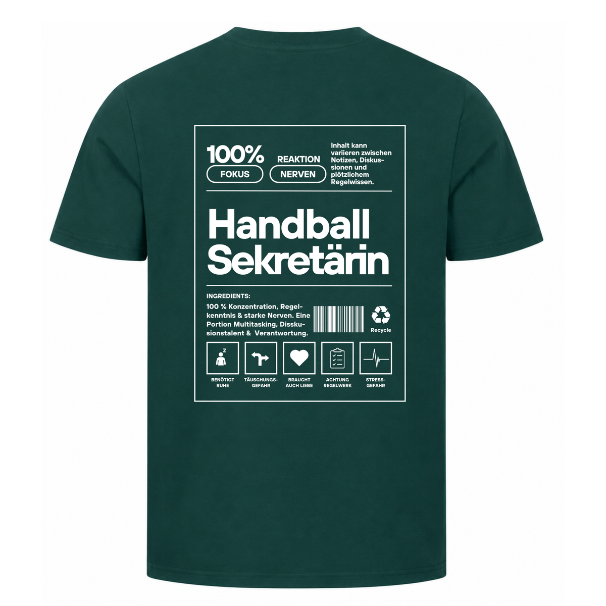 Handball Sekretärin T-Shirt in Dunkelgrün