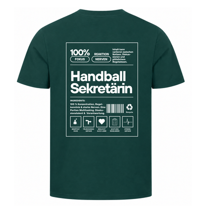 Handball Sekretärin T-Shirt in Dunkelgrün