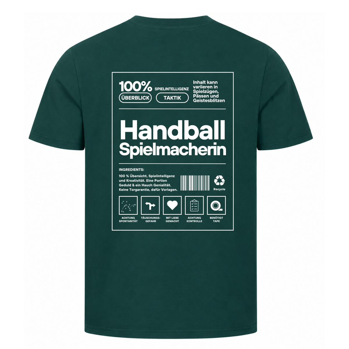 Handball Spielmacherin T-Shirt in Dunkelgrün