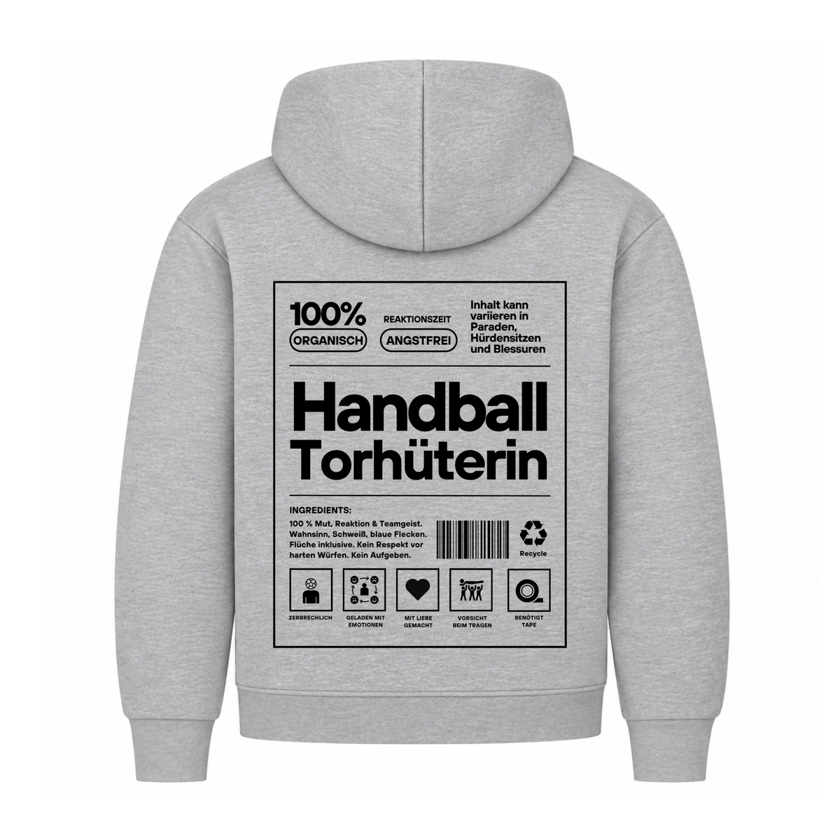 Handball Torhüterin Hoodie in Grau