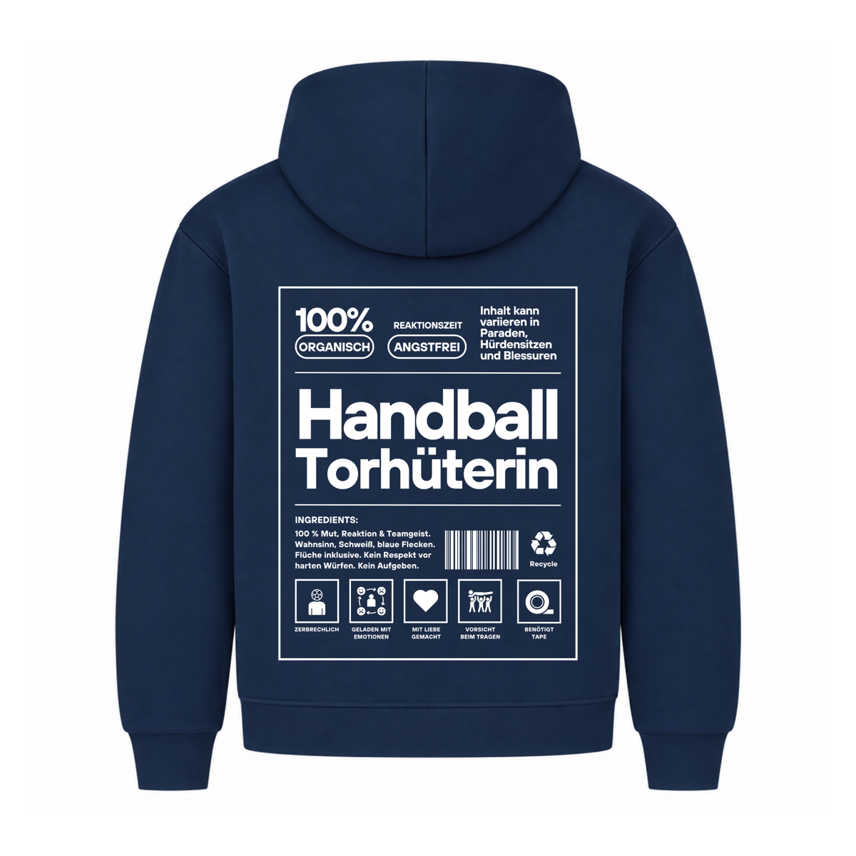 Handball Torhüterin Hoodie in Navy