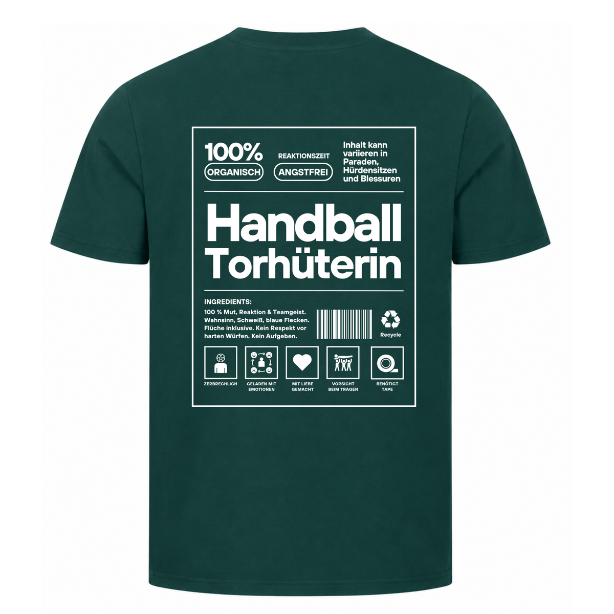 Handball Torhüterin T-Shirt in Dunkelgrün