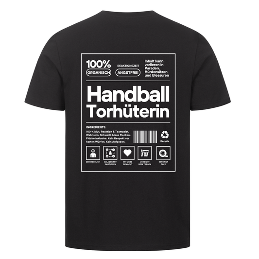 Handball Torhüterin T-Shirt in Schwarz