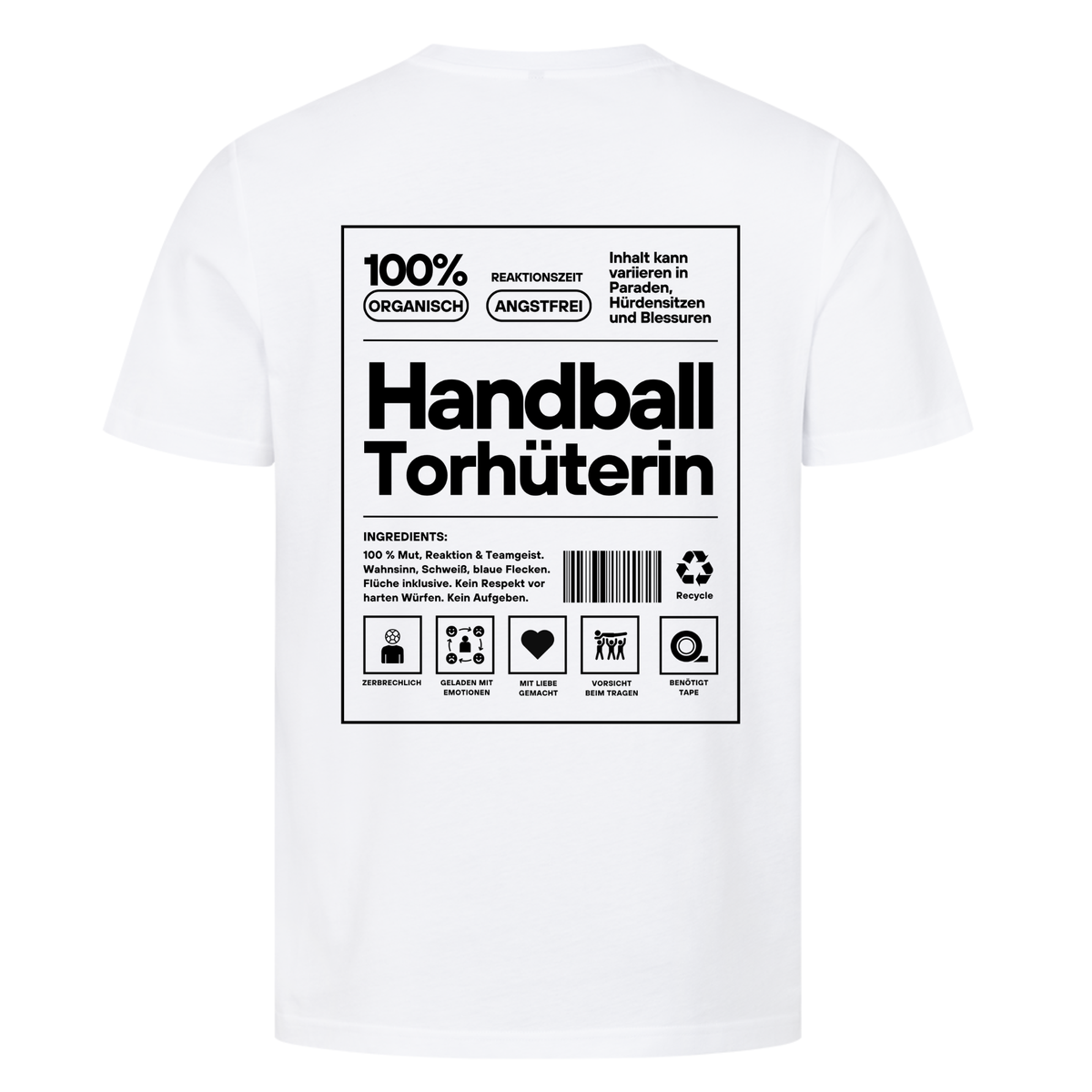 Handball Torhüterin T-Shirt in Weiß