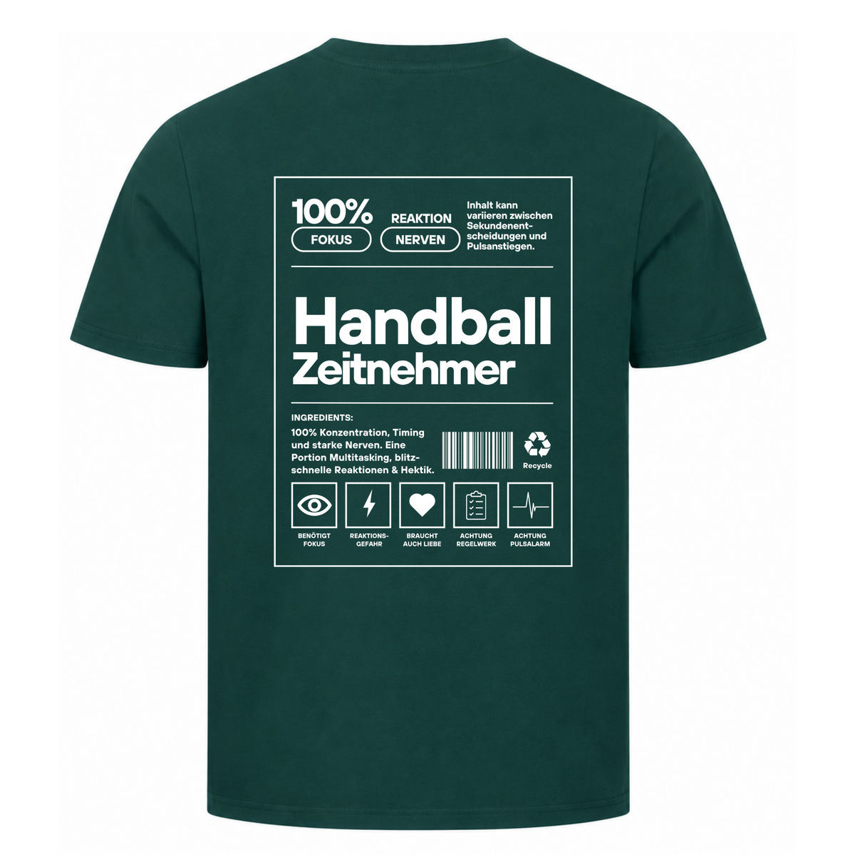 Handball Zeitnehmer T-Shirt in Dunkelgrün
