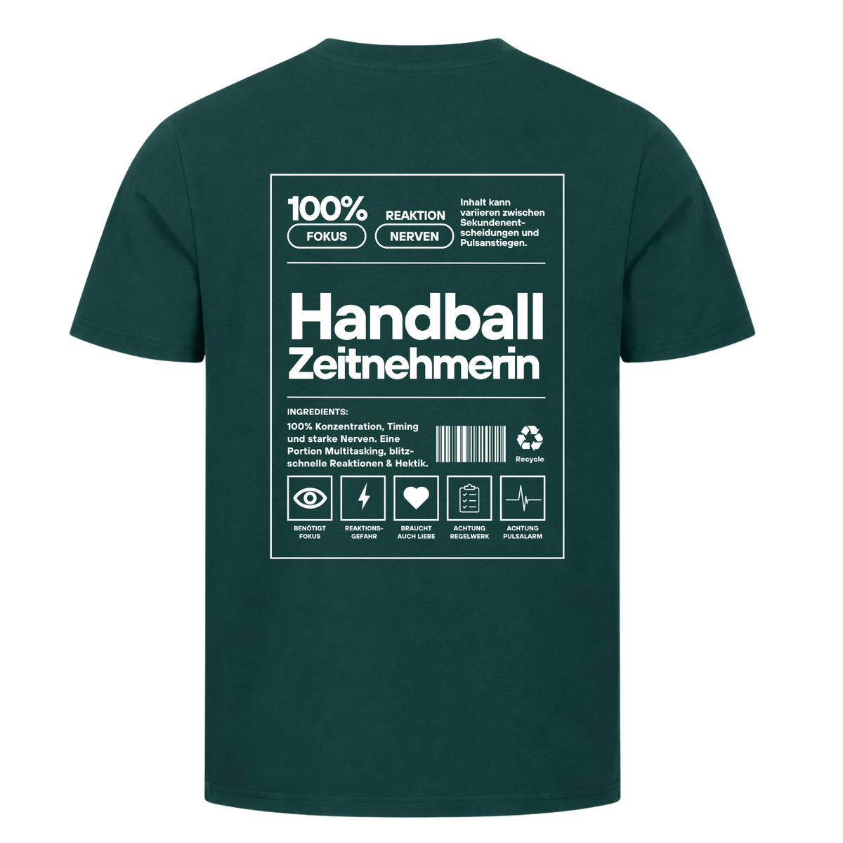 Handball Zeitnehmerin T-Shirt in Dunkelgrün