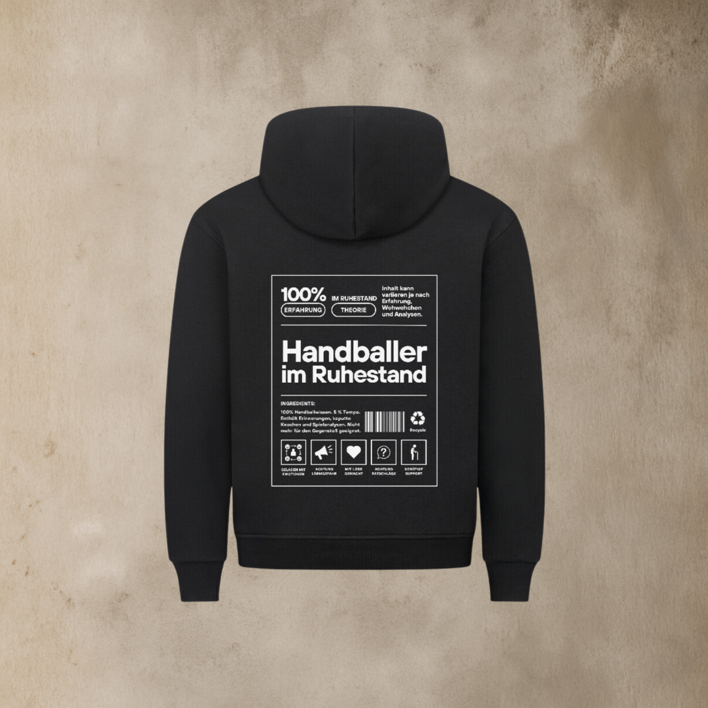 Unisex Hoodie - Label Handballer im Ruhestand
