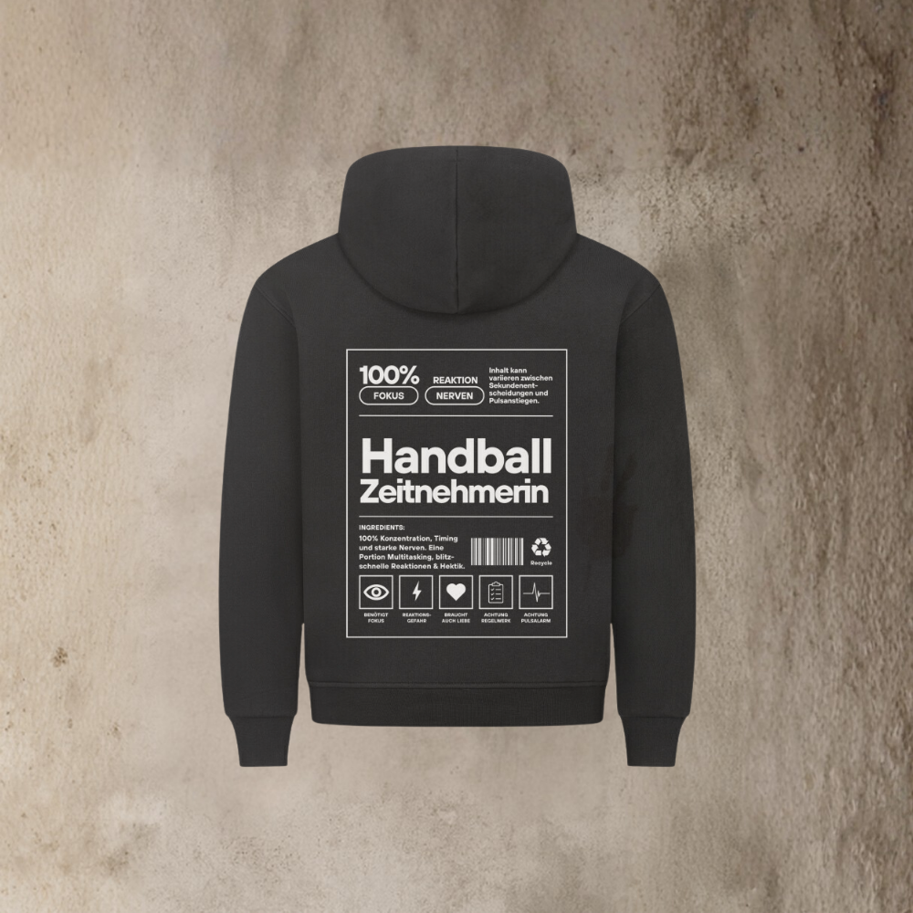 Damen Hoodie - Label Handball Zeitnehmerin