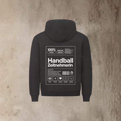 Damen Hoodie - Label Handball Zeitnehmerin