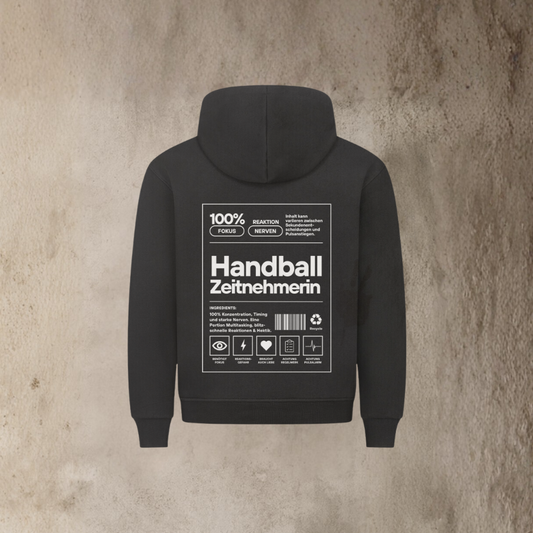 Damen Hoodie - Label Handball Zeitnehmerin