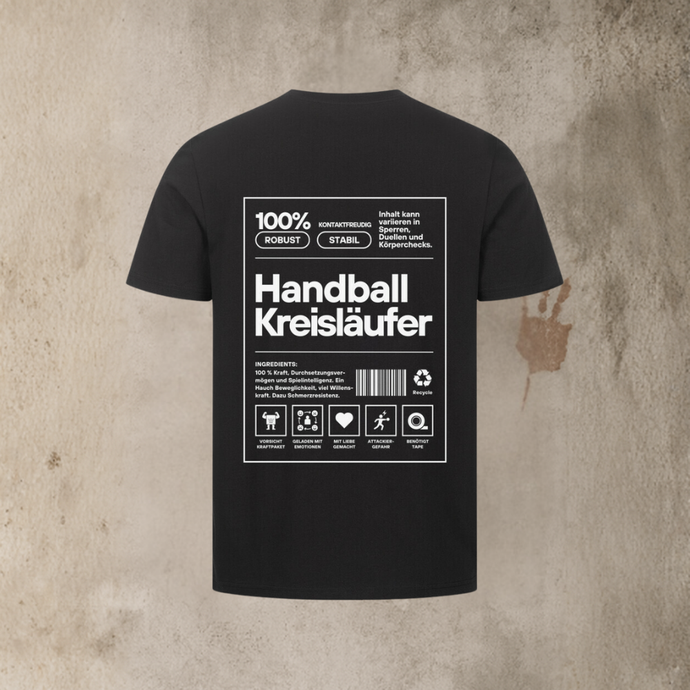 Unisex T-Shirt - Label Handball Kreisläufer