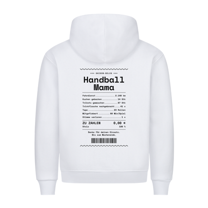 Handball Mama – Kassenbon – Hoodie in Weiß