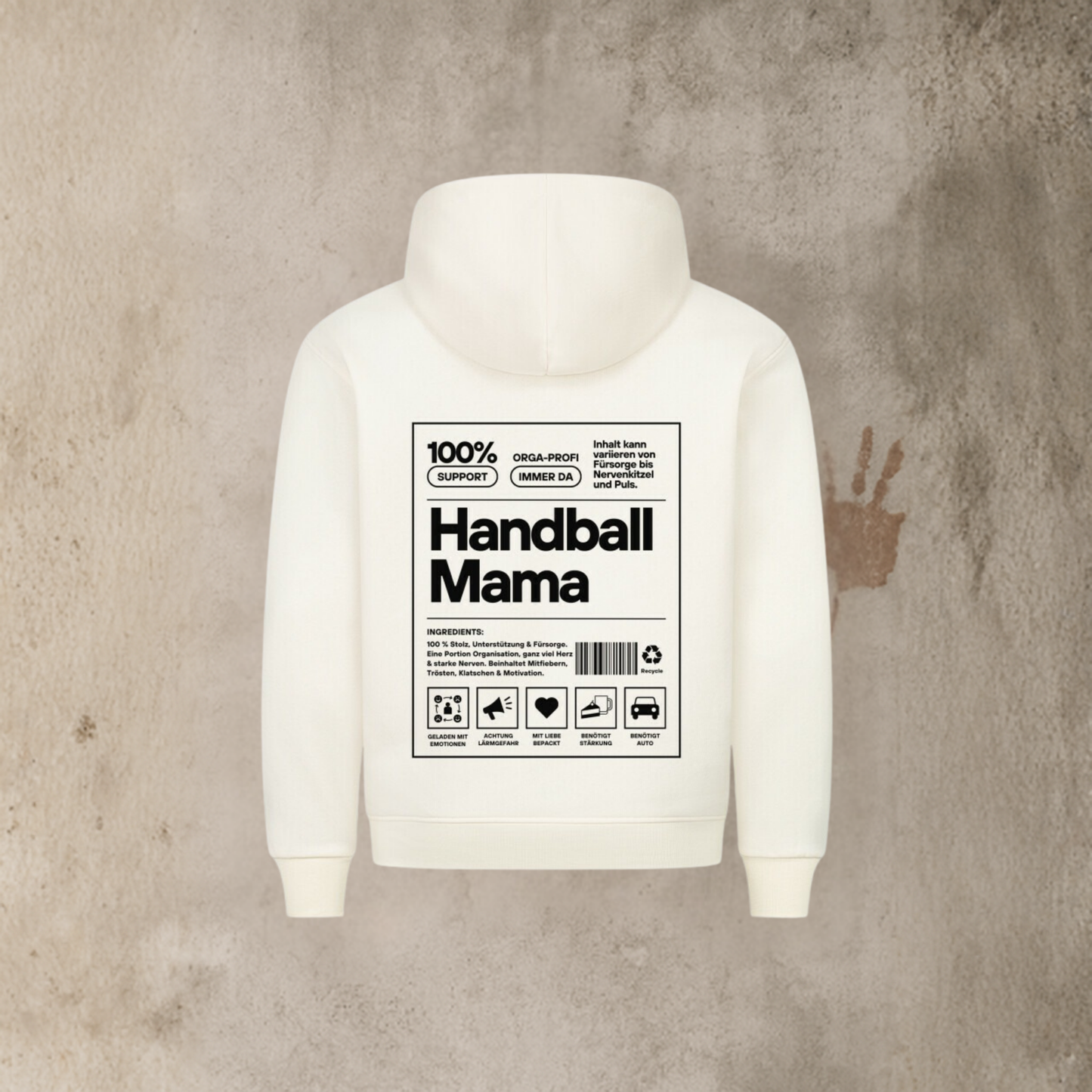 Damen Hoodie - Label Handball Mama - Unisex