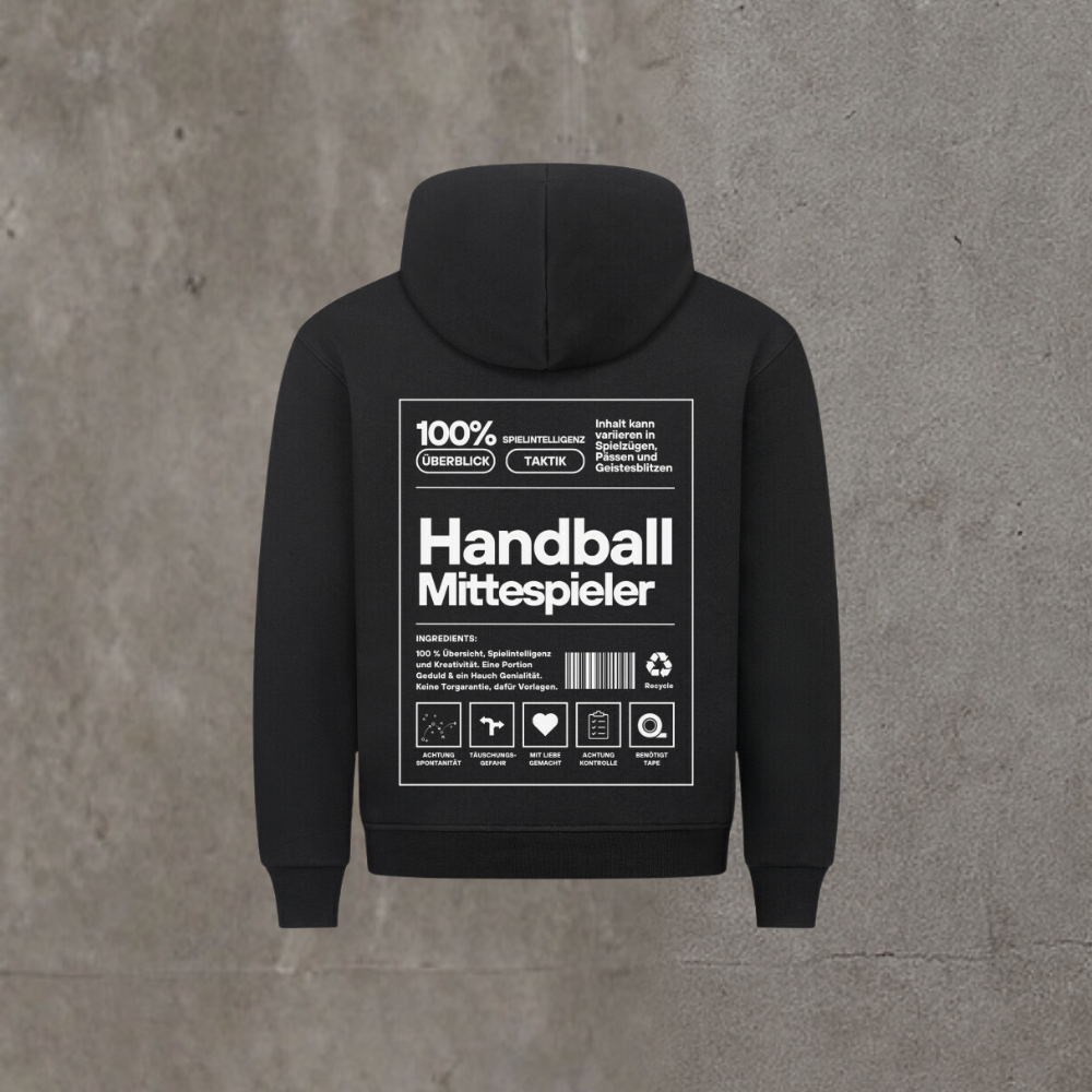 Unisex Hoodie - Label Handball Mittespieler