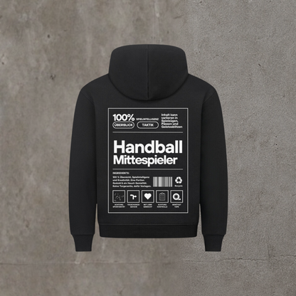Unisex Hoodie - Label Handball Mittespieler