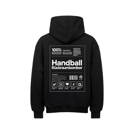 Handball Rückraumbomber – Oversized Hoodie (frühere Edition, 2. Wahl) · Aus dem Lager