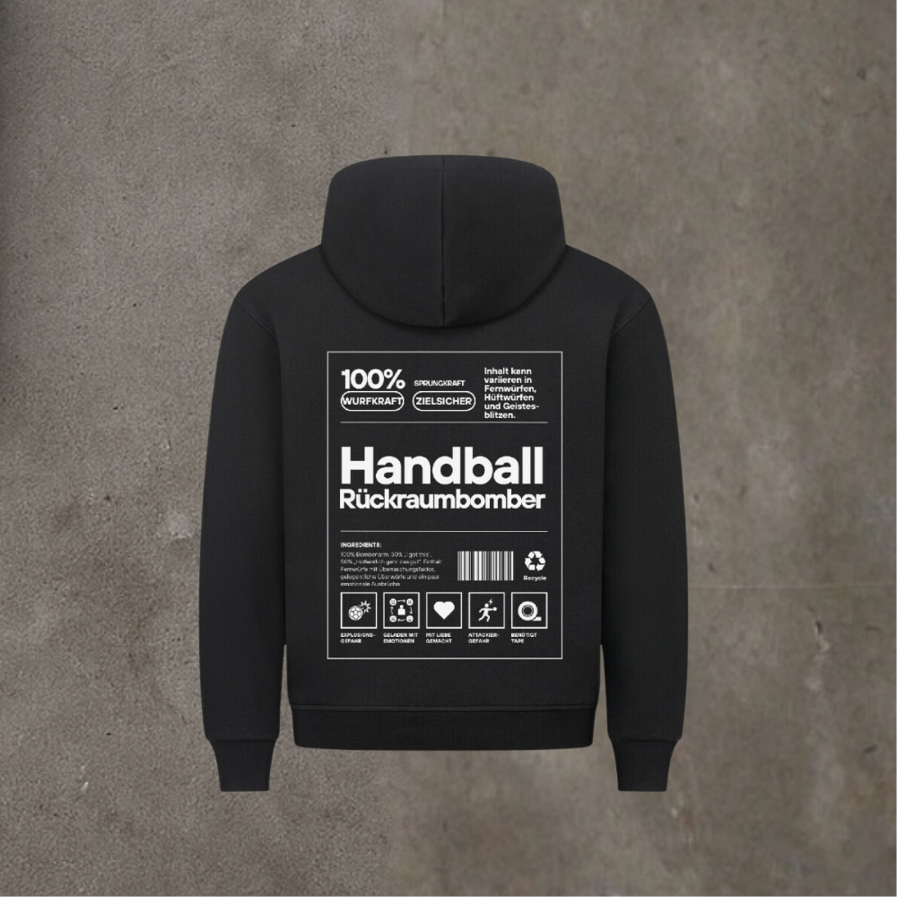 Unisex Hoodie - Handball Rückraumbomber Label