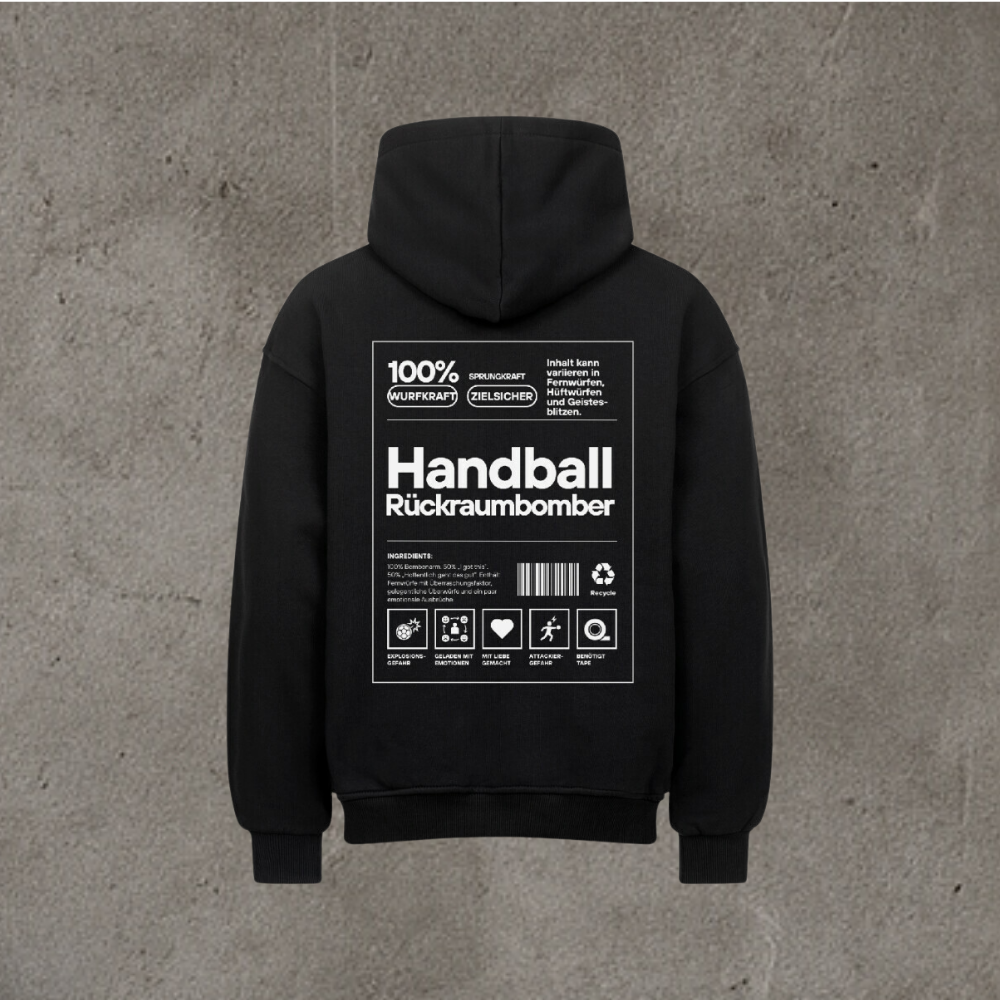 Oversized Hoodie - Handball Rückraumbomber Label