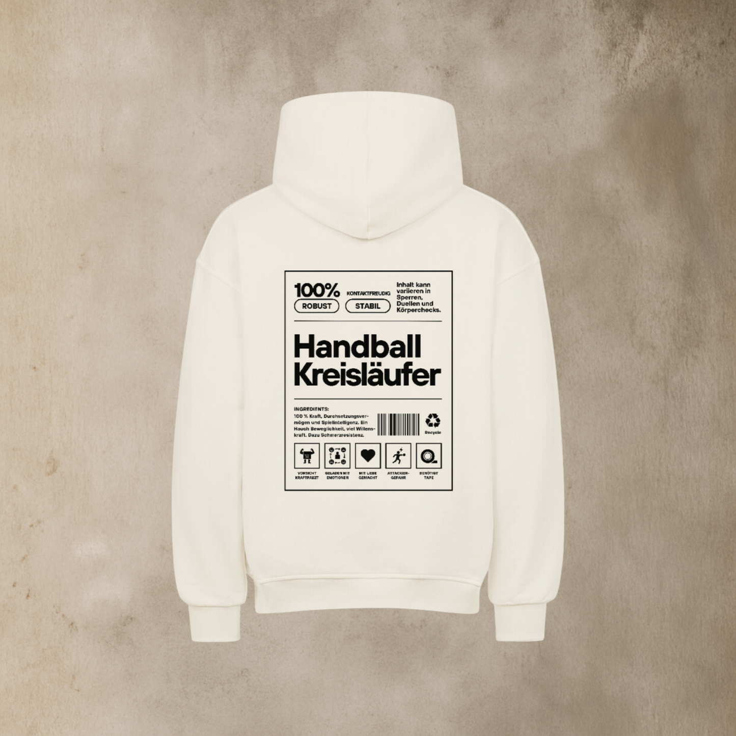 Oversized Hoodie - Label Handball Kreisläufer