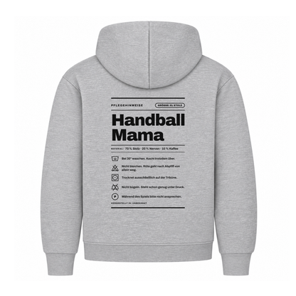 Handball Mama – Pflegeetikett – Hoodie in Grau