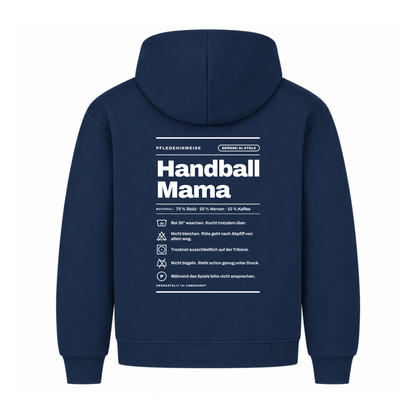 Handball Mama – Pflegeetikett – Hoodie in Navy