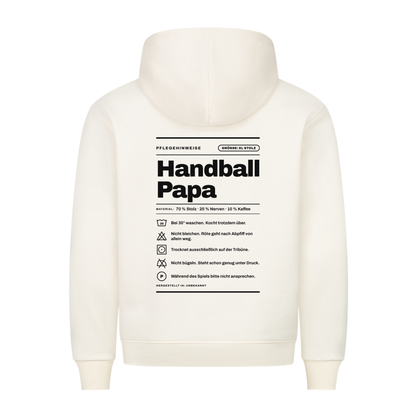 Handball Papa – Pflegeetikett – Hoodie in Natural Raw
