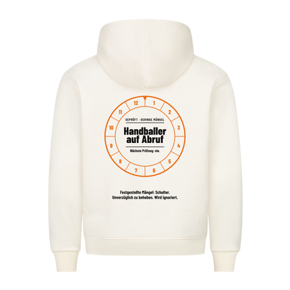 Handballer – Prüfplakette – Hoodie in Natural Raw