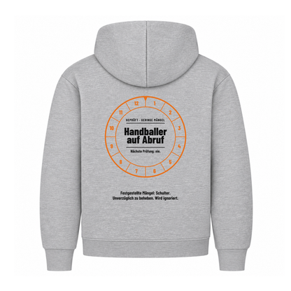 Handballer – Prüfplakette – Hoodie in Grau