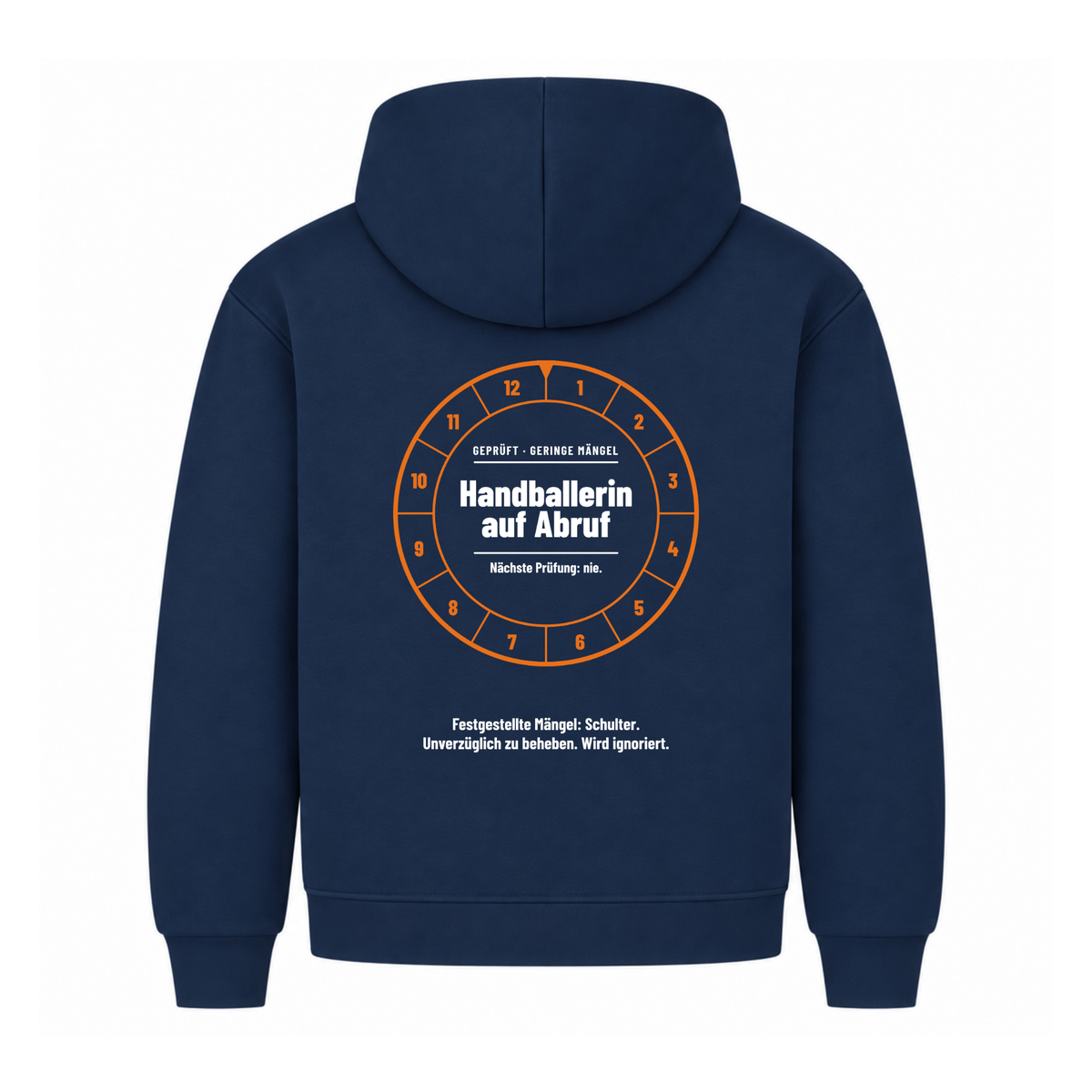 Handballerin – Prüfplakette – Hoodie in Navy