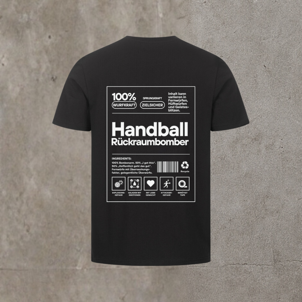 Unisex T-Shirt - Label Handball Rückraumbomber