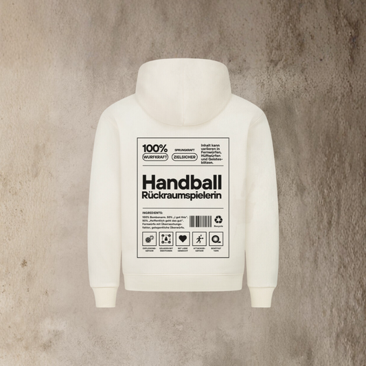 Damen Hoodie - Label Handball Rückraumspielerin