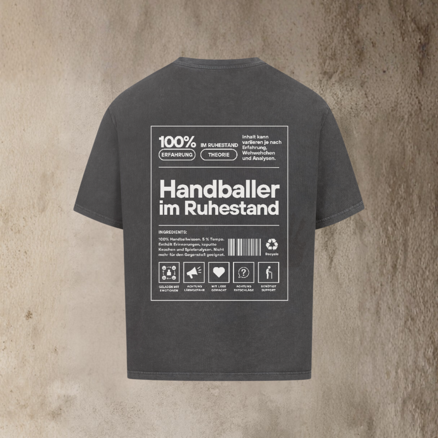 Oversized Shirt - Label Handballer im Ruhestand