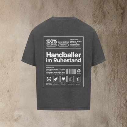 Oversized Shirt - Label Handballer im Ruhestand