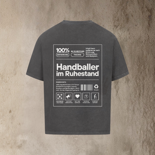 Oversized Shirt - Label Handballer im Ruhestand