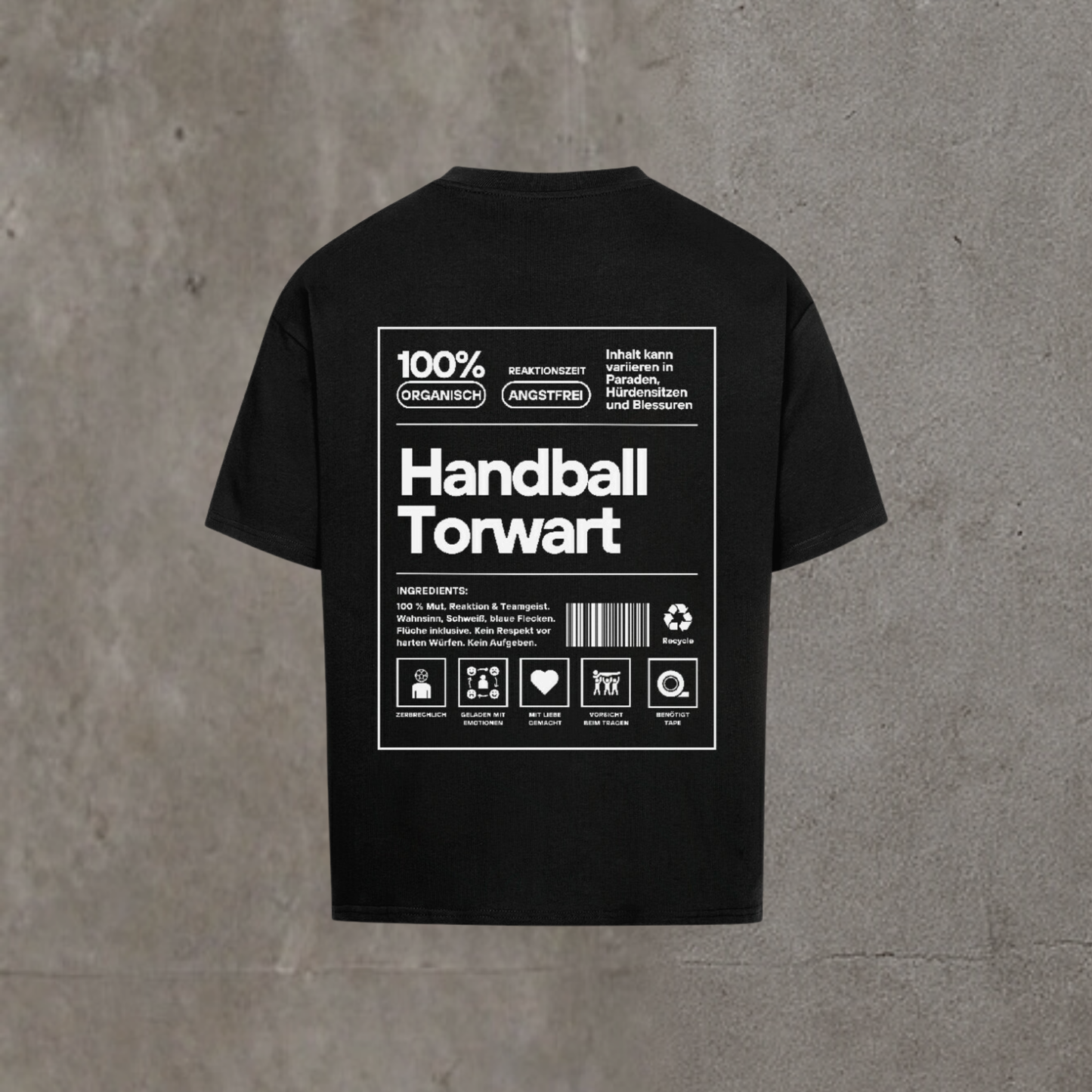 Oversized Shirt - Label Handball Torwart