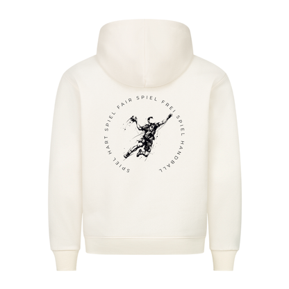 Handball Spieler – Spiel hart, fair, frei – Hoodie in Natural Raw