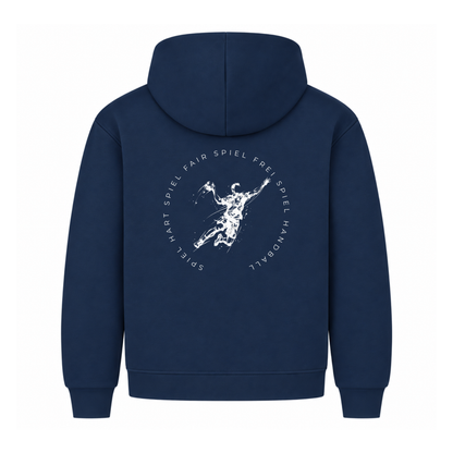 Handball Spieler – Spiel hart, fair, frei – Hoodie in Navy