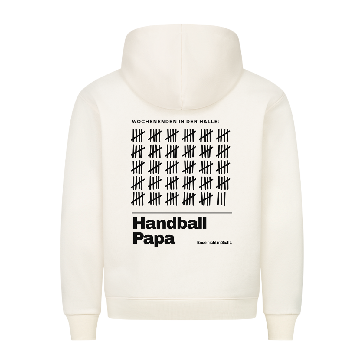 Handball Papa – Strichliste – Hoodie in Natural Raw