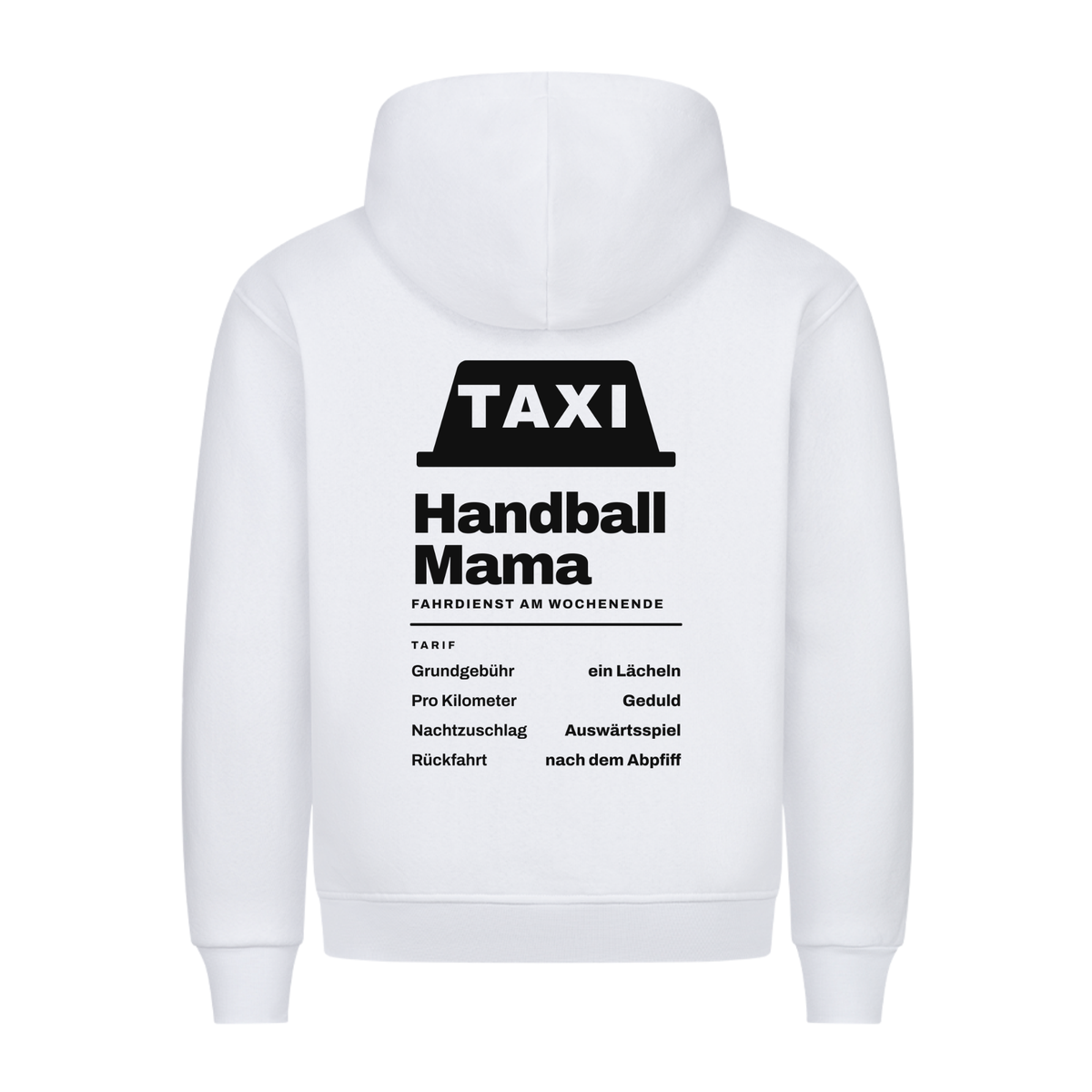 Handball Mama – Taxi – Hoodie in Weiß