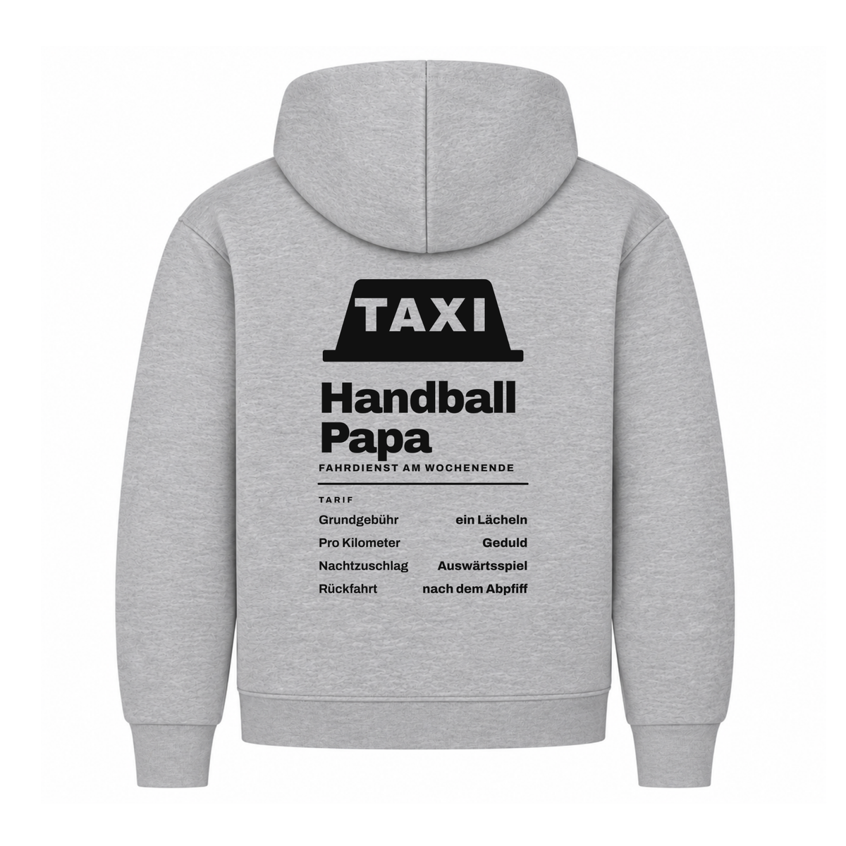 Handball Papa – Taxi – Hoodie in Grau